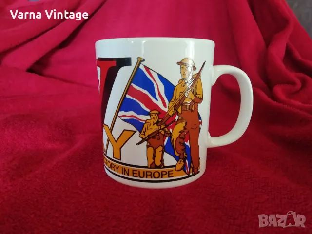 Колекционерска чаша Victory Day May 8th 1945-1995. Kiln Craft Starfordshire Англия., снимка 3 - Колекции - 49856114