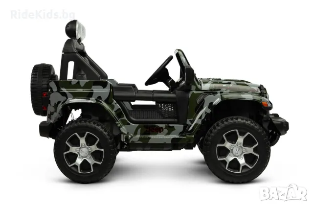 Офроуд акумулаторен автомобил  JEEP RUBICON Камофлаж– 4x4, до 35кг., с дистанционно и LED,, снимка 7 - Детски велосипеди, триколки и коли - 49975893