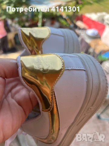 Кецове Nike, металическо златно , снимка 4 - Кецове - 50695138