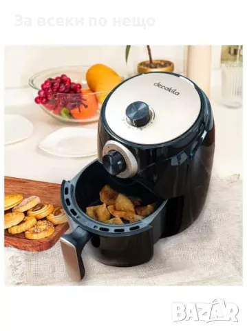 Фритюрник DECAKILA Air Fryer, 2 L, 1000 W, Черен Код R191, снимка 2 - Фритюрници - 48477078