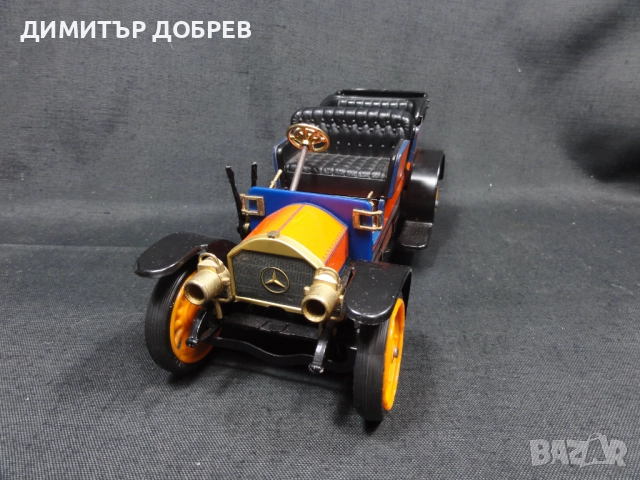 СТАРА РЕТРО ЛАМАРИНЕНА КОЛА ИГРАЧКА MERCEDES SIMPLEX 1902 SCHUCO GERMANY, снимка 4 - Колекции - 52200344