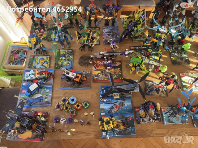 Лего Колекция, конструктури LEGO Hero Factory, Bionicle, City, NINJAGO, снимка 2 - Конструктори - 53572877