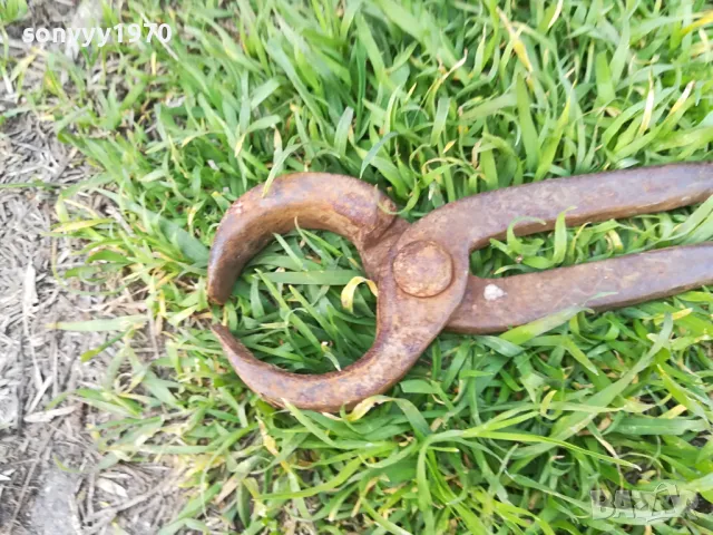 АНТИКИ-СТАРИ КЛЕЩИ КОВАШКИ 39СМ 1204251916, снимка 7 - Антикварни и старинни предмети - 49873290