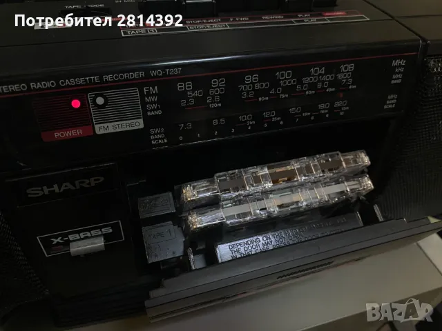 Двукасетен Радиокасетофон SHARP WQ-T237 TWINCAM Boombox Бумбокс, снимка 5 - Радиокасетофони, транзистори - 46909150