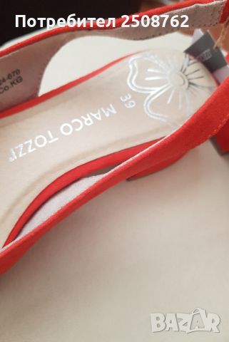 Нови обувки Marco Tozzi с ток , снимка 4 - Сандали - 45188269