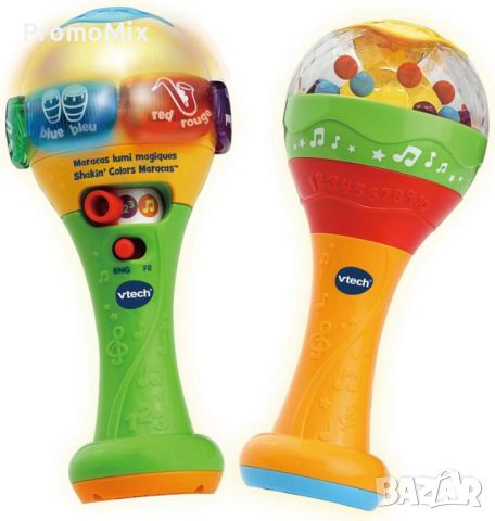 Детска играчка Маракаси VTech 607545 Lumi Magic Maracas Детски дрънкалки бебешка играчка маракас, снимка 3 - Музикални играчки - 46680375