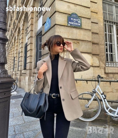 Polene дамска чанта в черно и кафяво