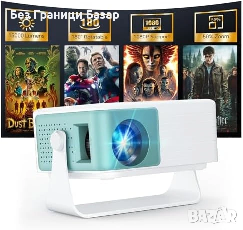 Нов Домашен мини проектор 720P 1080P Auto Keystone iOS Android HDMI