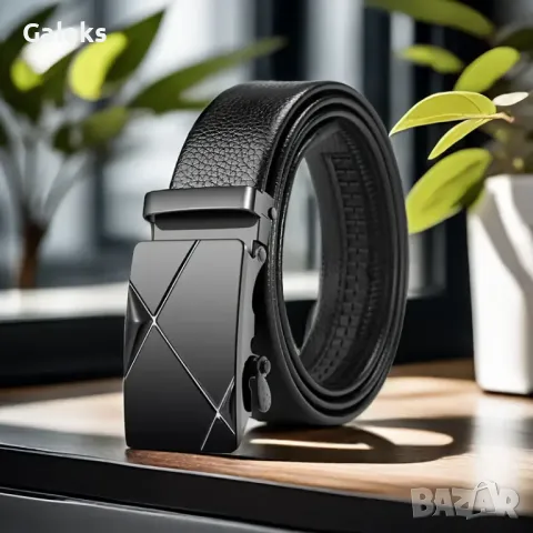 Официални Мъжки Колани с автоматична катарама /Естествена телешка кожа!, снимка 2 - Колани - 50334475