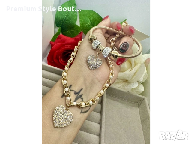 комплект колие и гривна от медицинска стомана 