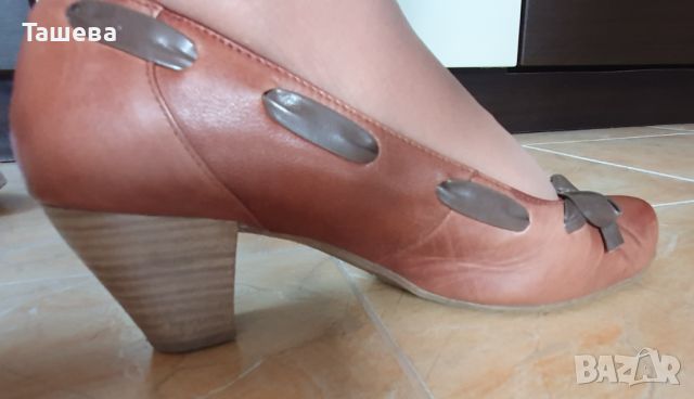 Дамски обувки от естествена кожа 38 номер , снимка 2 - Дамски обувки на ток - 45730301