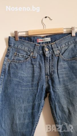 W28 L32, Сини дамски дънки Levi's 506 Standard, снимка 2 - Дънки - 46807256