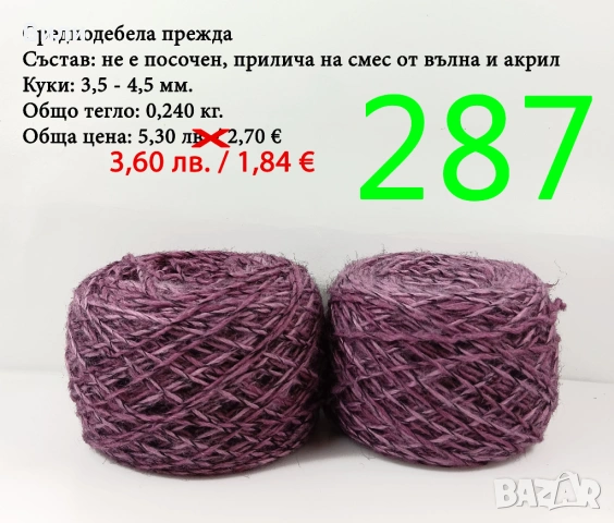 Евтини прежди в малки количества - нови и остатъци , снимка 12 - Други - 52042465