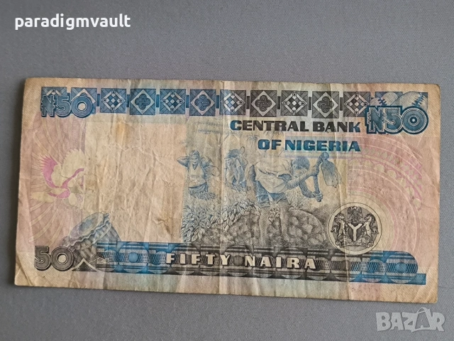 Банкнота - Нигерия - 50 найра | 1991г., снимка 2 - Нумизматика и бонистика - 53419362