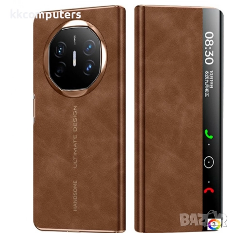 Huawei Mate X6 View Window / Auto Wake Up Кожен Калъф и Протектор, снимка 5 - Калъфи, кейсове - 51955244