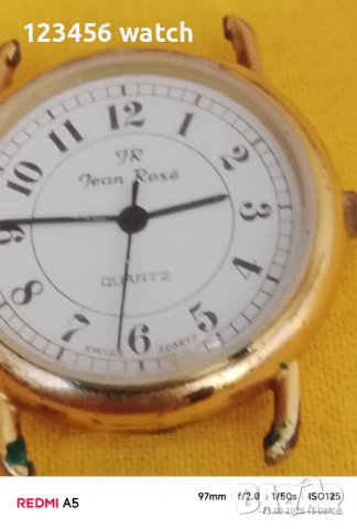 Позлатан швейцарски часовник, снимка 2 - Мъжки - 53591913