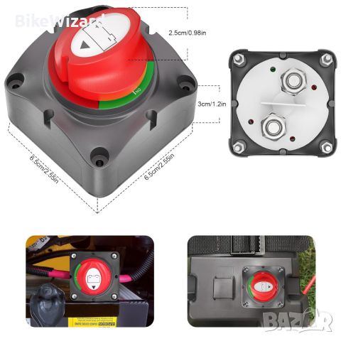 Главен превключвател за изключване на батерията 12V/24V НОВ, снимка 4 - Части - 46613423