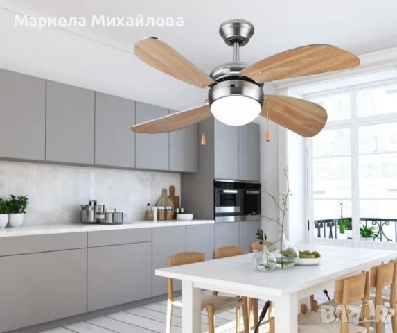 Вентилатор Muhler - таванен, осветление, 42'', снимка 4 - Вентилатори - 50489150