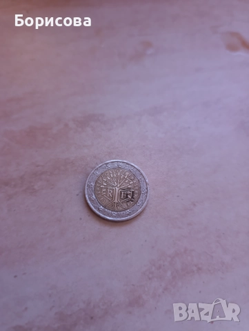  монета 2 евро, 2000 г. Франция, снимка 2 - Нумизматика и бонистика - 53002366