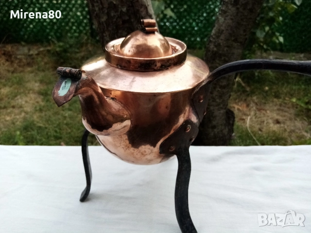 Винтидж меден чайник, снимка 2 - Антикварни и старинни предмети - 51629469
