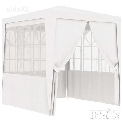 vidaXL Професионална парти шатра със стени 2,5x2,5 м бяла 90 г/м²（SKU:48518