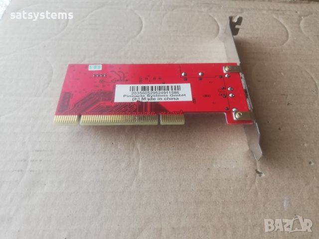 PCI 3-Port 1394 FireWire Adapter Card Pinnacle Booster 2B v1.0, снимка 8 - Други - 46459321