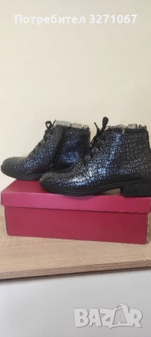 Дамски боти с нисък широк ток, снимка 3 - Дамски боти - 52579954