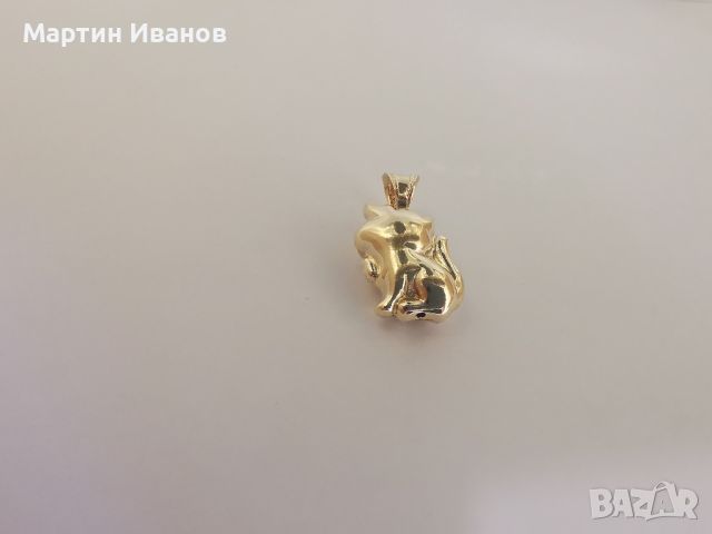 Златна висулка коте , снимка 6 - Колиета, медальони, синджири - 45450215