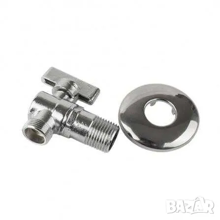 Сферичен кран ъглов 12''-38" с розетка, Метален