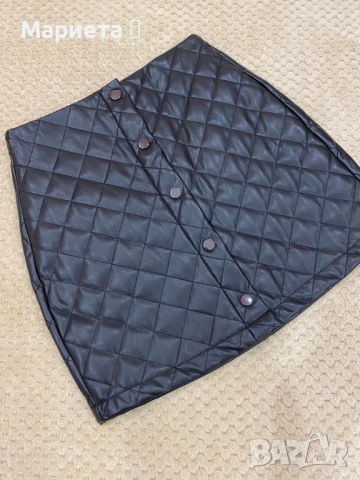 Кожена пола Stradivarius, снимка 6 - Поли - 53184344