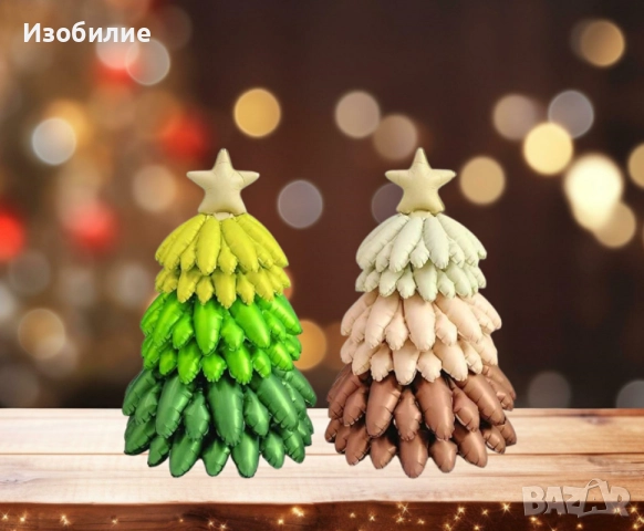 Коледни балони 7 части 3D Коледни елхи – Перфектната декорация за празнично парти, снимка 2 - Декорация за дома - 52386955