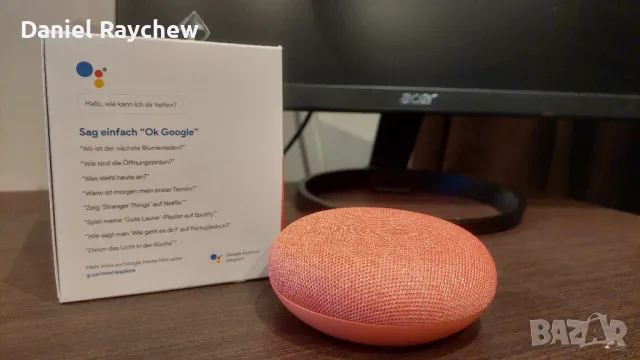 Продавам Google Home Mini!, снимка 3 - Друга електроника - 48838418