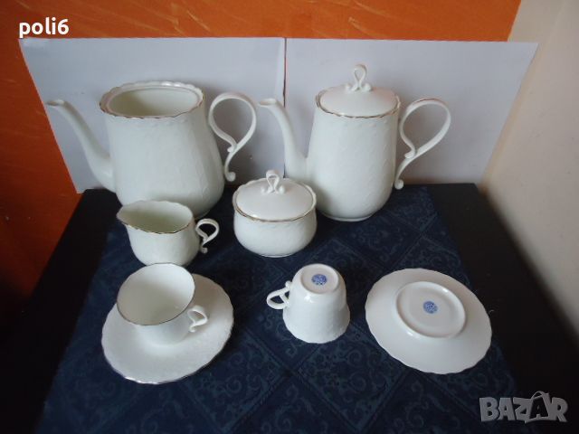 чаши,чинийки ,захарница, каничка и вазичка от китайски костен порцелан Bononia, снимка 2 - Чаши - 31898542