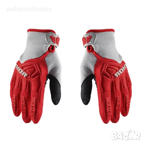 Текстилни ръкавици за крос атв ендуро , 2 БР/К-Т - Червени, 721243