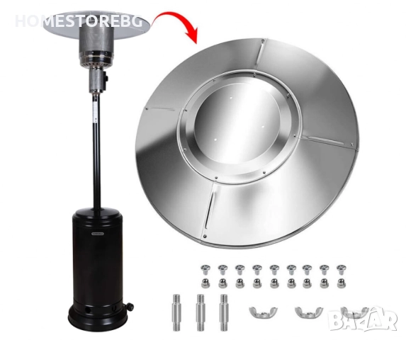 Външен газов отоплител тип гъба 13KW, снимка 3 - Отоплителни печки - 52739256