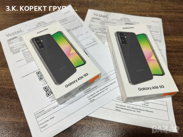 НОВ Samsung Galaxy A56 5G 128GB 8GB RAM Graphite, снимка 2 - Samsung - 52551689