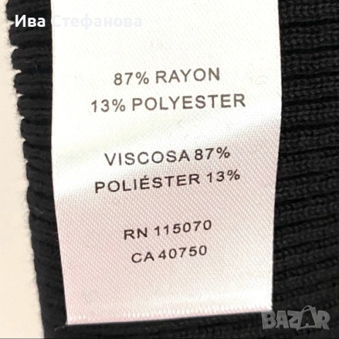 офис  луксозна миди дължина елегантна рокля рипс кокетни плисирани ръкави камбанка NINA LEONARD, снимка 9 - Рокли - 48086763