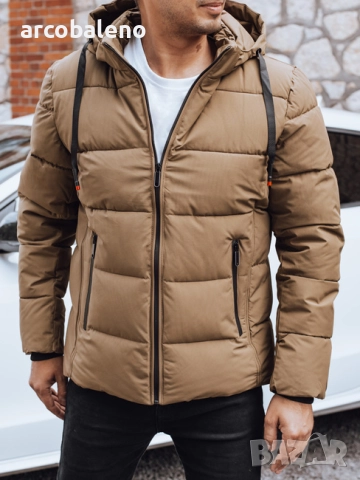 Мъжко зимно ватирано яке с качулка, 4цвята , снимка 6 - Якета - 52259354