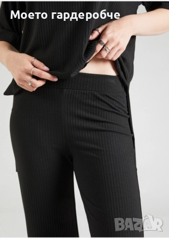 Нов черен комплект дълга блуза и панталон Размер М/Л, снимка 3 - Блузи с дълъг ръкав и пуловери - 51986981