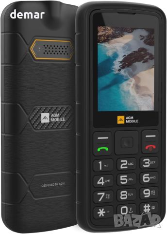 Мобилен телефон AGM M9 2G, за възрастни, IP68/IP69K, 3 слота за карти