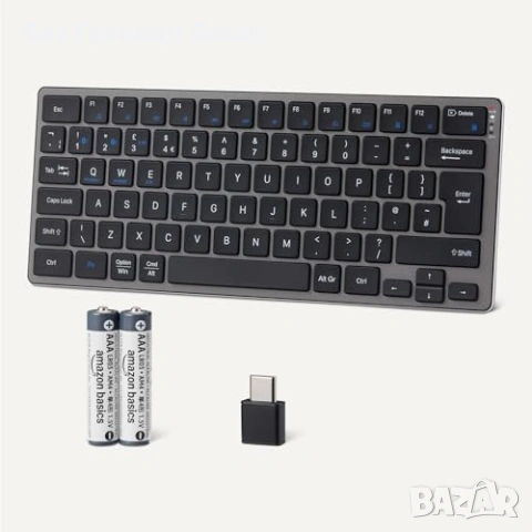 Нова Тънка Bluetooth клавиатура с Type-C приемник за таблет лаптоп iPad iPhone PC Mac