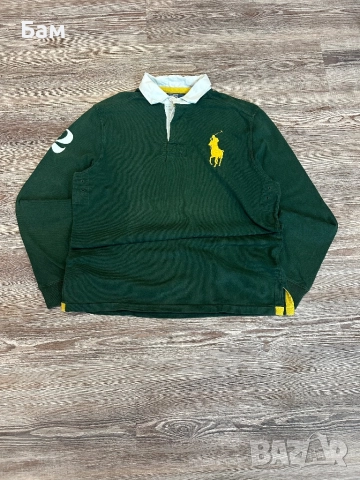 Оригинална мъжка блуза с яка Polo Ralph Lauren размер Л, снимка 2 - Блузи - 52565528