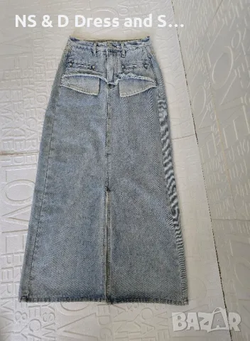 Дамска дълга дънкова пола , снимка 6 - Поли - 50211579