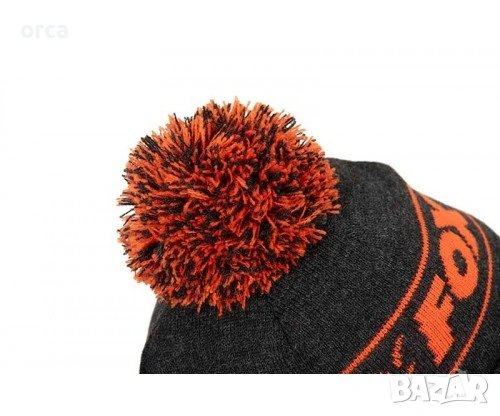Шапка с пискюл Fox Collection Bobble Black Orange, снимка 4 - Екипировка - 53648116