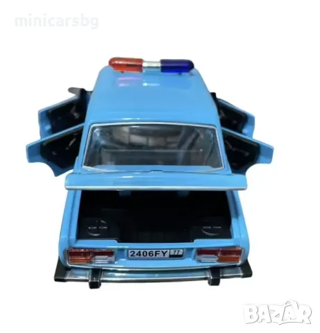 Метални колички: Lada 2106 Полиция - 1:24 (ВАЗ 2106 ГАИ), снимка 4 - Колекции - 49101151