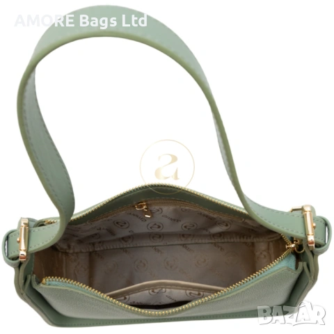 Ежедневна дамска чанта AMORE Bianca - Green, снимка 4 - Чанти - 53584388
