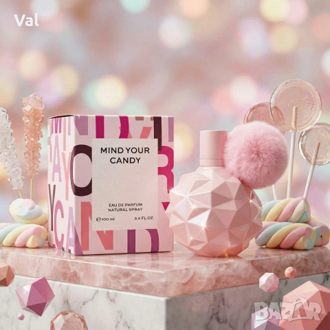 Дамски парфюм Mind Your Candy, 100 мл – Флорално-плодов аромат с нотки на маршмело и ванилия, снимка 2 - Дамски парфюми - 53968493