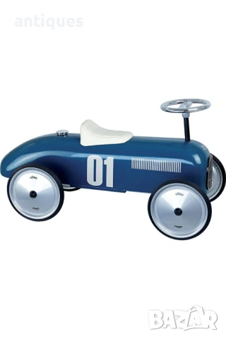 Метална ретро детска количка - Vilac - синя