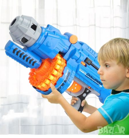 Голям детски ръчен пистолет с меки куршуми стрели, снимка 4 - Други - 45797962