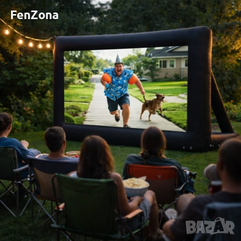 Надуваем прожекционен екран за събития и кино – Перфектен за партита и прожекции,Външен ра, снимка 8 - Други стоки за дома - 53961459